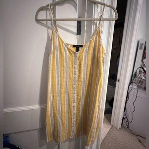 Forever 21 yellow striped mini dress
